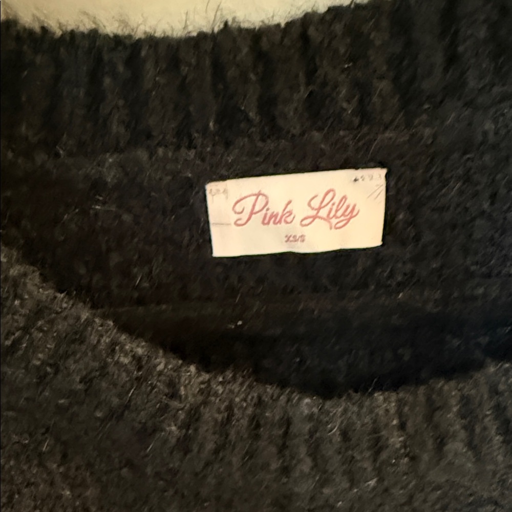 Black Striped Sweater (Runs Big) - Picture 2 of 6